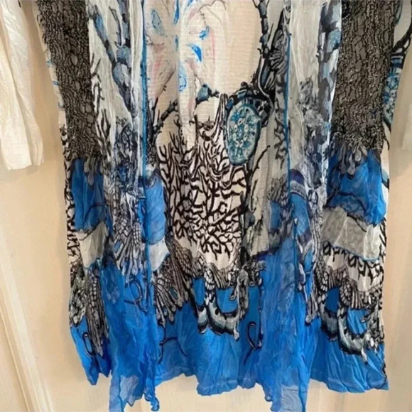 Aris A Womens Art To Wear Long Tunic Blouse - Picture 3 of 7